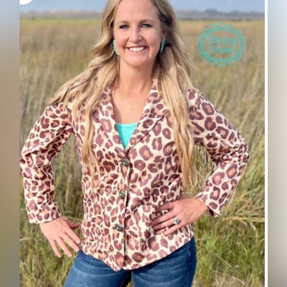 🐆🐆Sterling Kreek Born Wild BlazerJacket Coat Cheetah Leopard Boho🐆🐆 - Picture 2 of 3